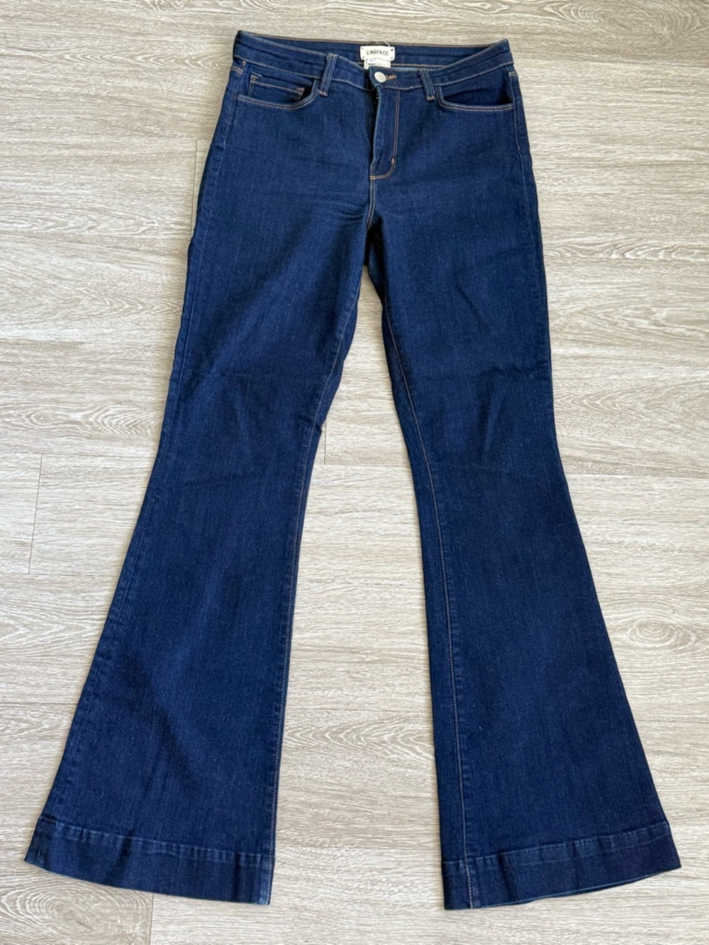 L'AGENCE Dark Indigo Flare Jeans